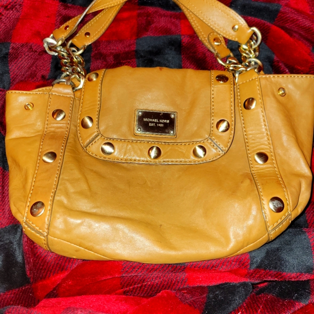Vintage leather Studded Michael Kors chain bag